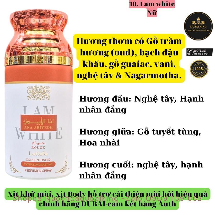 Xịt khử mùi nách, xịt thơm body mist hương nước hoa hỗ trợ cải thiện mùi hôi hiệu quả chính hãng DUBAI 250mLsiêu thơm
