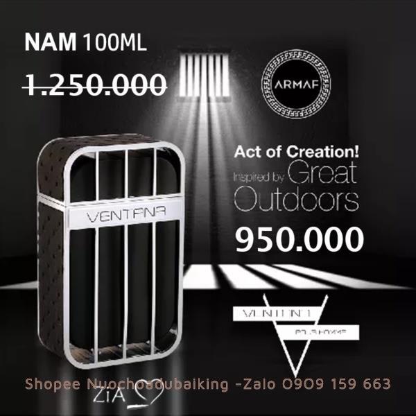 Nước hoa nam Armaf Ventana EDP 100ml Mùi hương nam tính, cuốn hút bản Dup của Dior Sauvage 90%