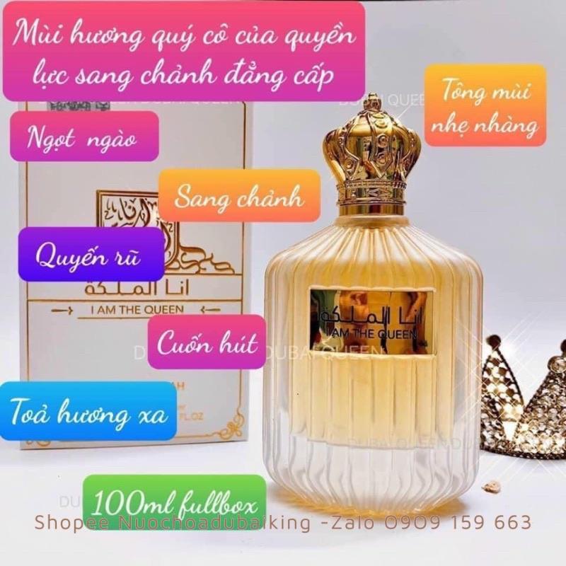 Nước Hoa Dubai Chính Hãng Sang Trọng, Quyến Rũ, Thơm Cực Lâu I Am The Queen 100ml