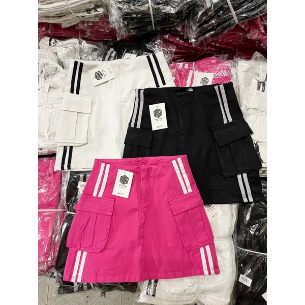 Chân Váy TÚI HỘP PHỐI SỌC SIU HOT, Chất KaKi, Size SML, Kèm Hình Thật.Kiểu Dáng Trẻ Trung Năng Động.