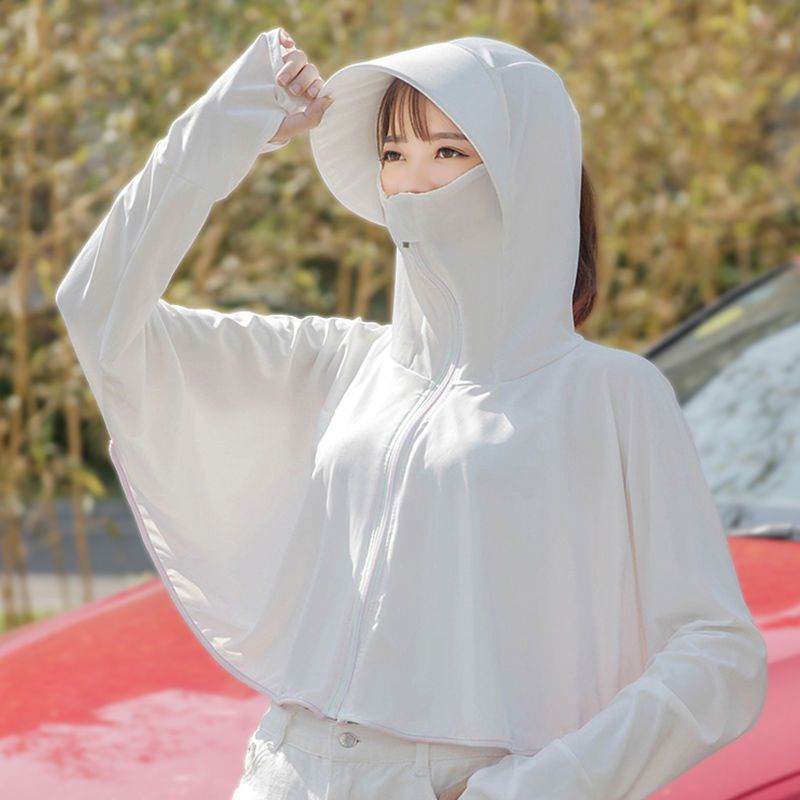 Áo Khoác Chống Nắng Tay Dài Bằng Lụa Lạnh Mỏng Phong Cách Hàn Quốc Chống Tia Cực Tím Phong Cách Mới Cho Nữ