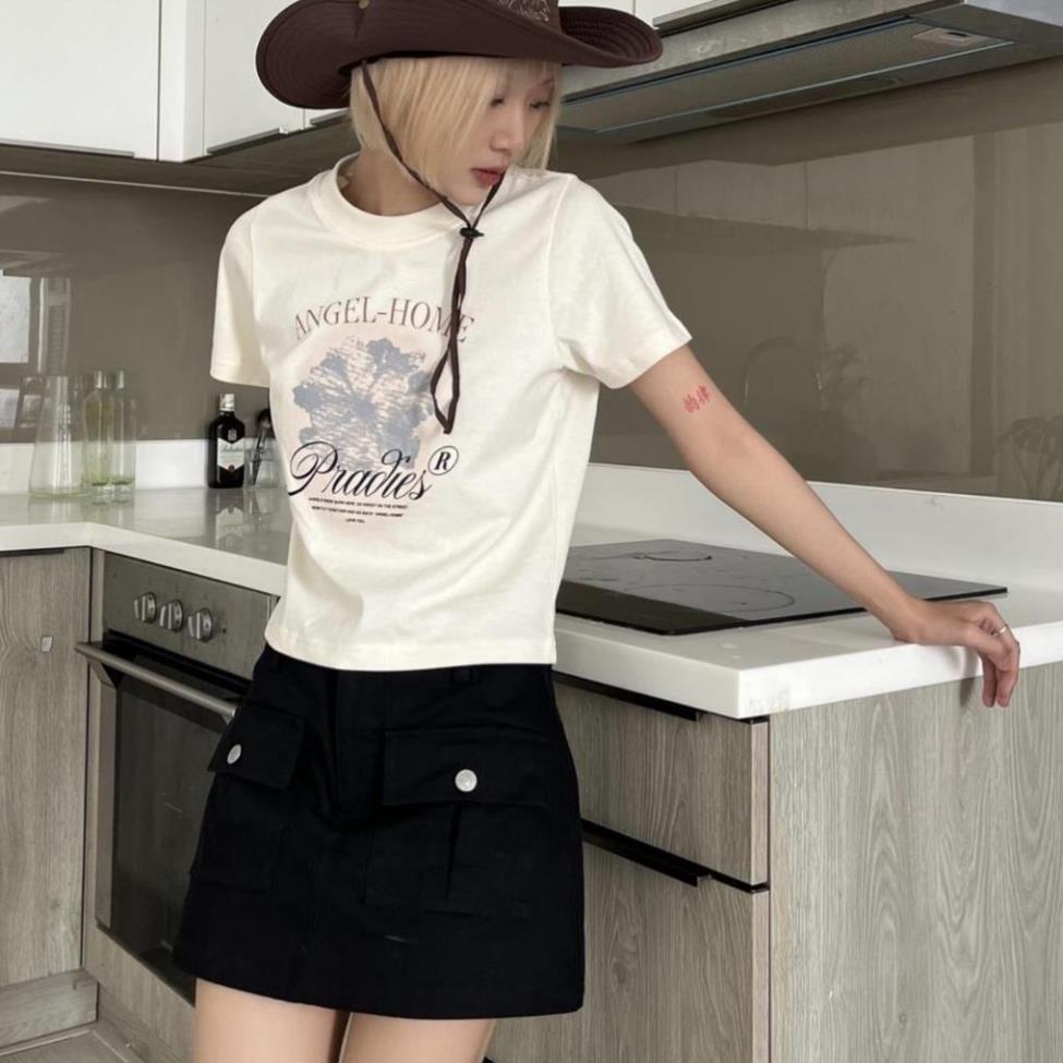 Áo Thun Baby Tee Single Hibicus 100% Cotton Co Dãn 2023 𝑩𝒚𝒄𝒂𝒎𝒄𝒂𝒎 Seller localbrand | BigBuy360 - bigbuy360.vn