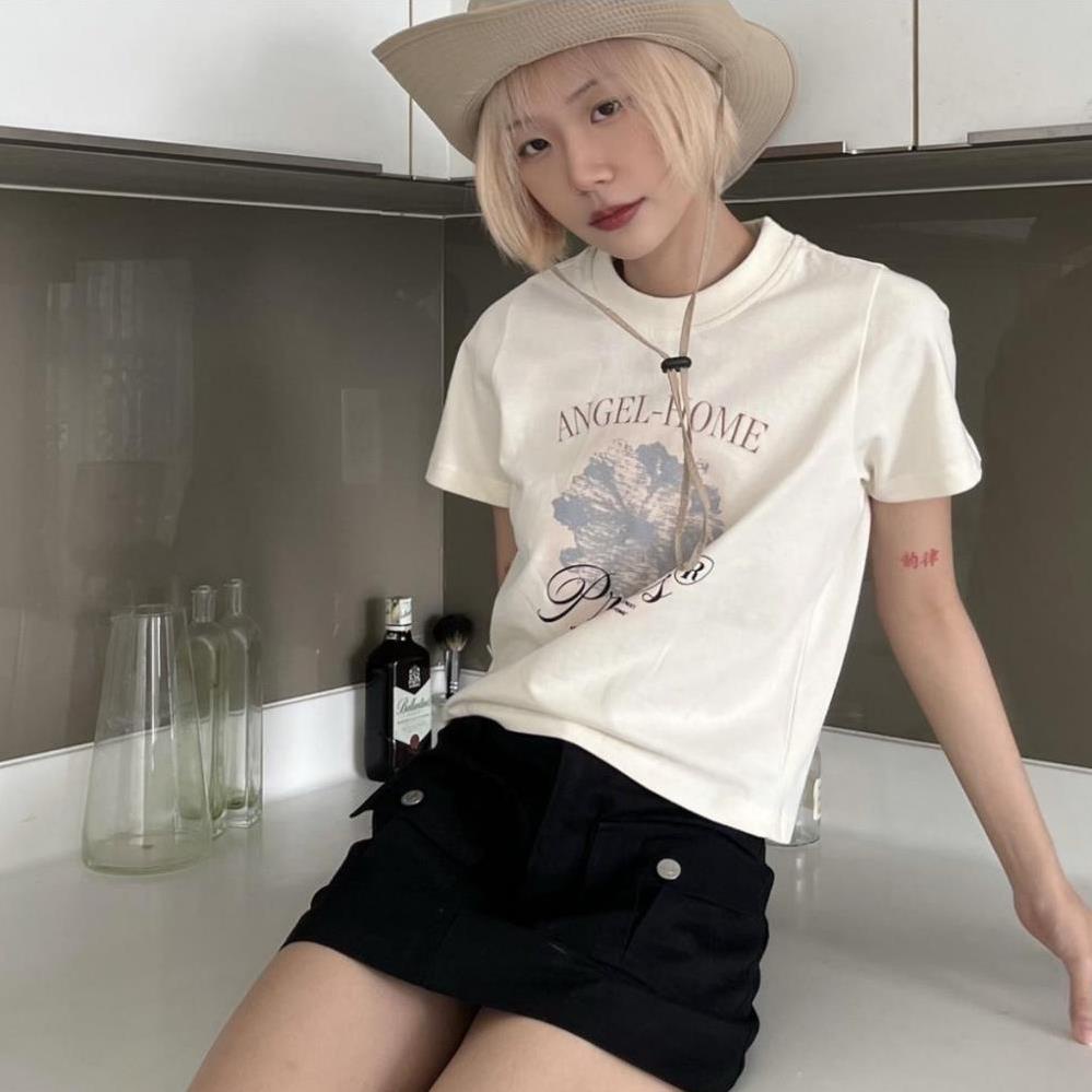 Áo Thun Baby Tee Single Hibicus 100% Cotton Co Dãn 2023 𝑩𝒚𝒄𝒂𝒎𝒄𝒂𝒎 Seller localbrand | BigBuy360 - bigbuy360.vn