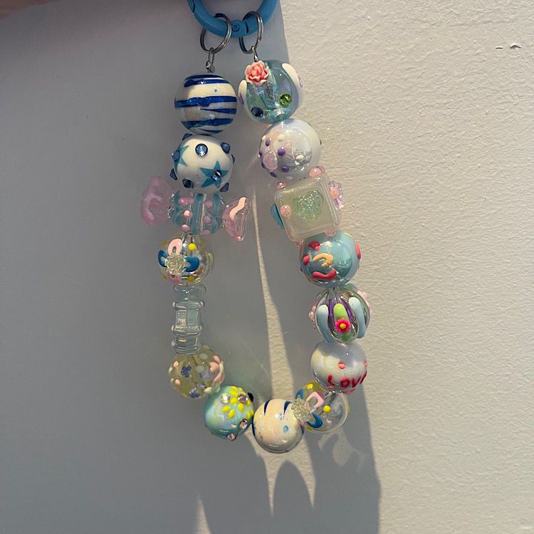 Móc Điện Thoại Hạt Cườm Dễ Thương Dùng Làm Quà Tặng