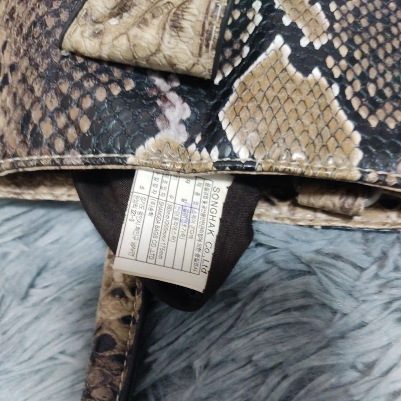 Túi M57 si hiệu SONGHAK Korea da bò dập vân trăn dáng Tote 35cmx30cmx10cm