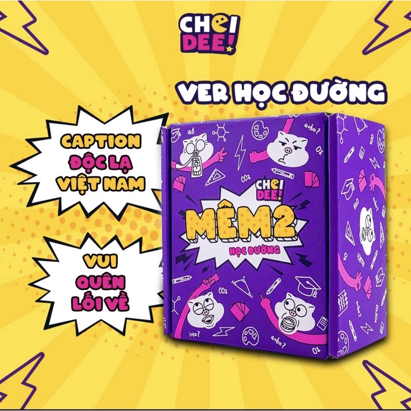 Mêm 2 Bộ bài meme Mêm boardgame Choidee nhiều phiên bản hài hước chơi nhóm cùng bạn bè 150 lá