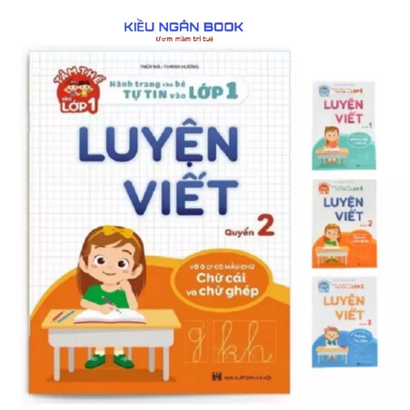 Sách - Combo 3 cuốn Luyện Viết - Tâm thế vào lớp 1 - Quyển 123 (3 cuốn) NK Book