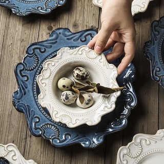 Đĩa Đựng salad Phong Cách baroque Châu Âu Cổ Điển
