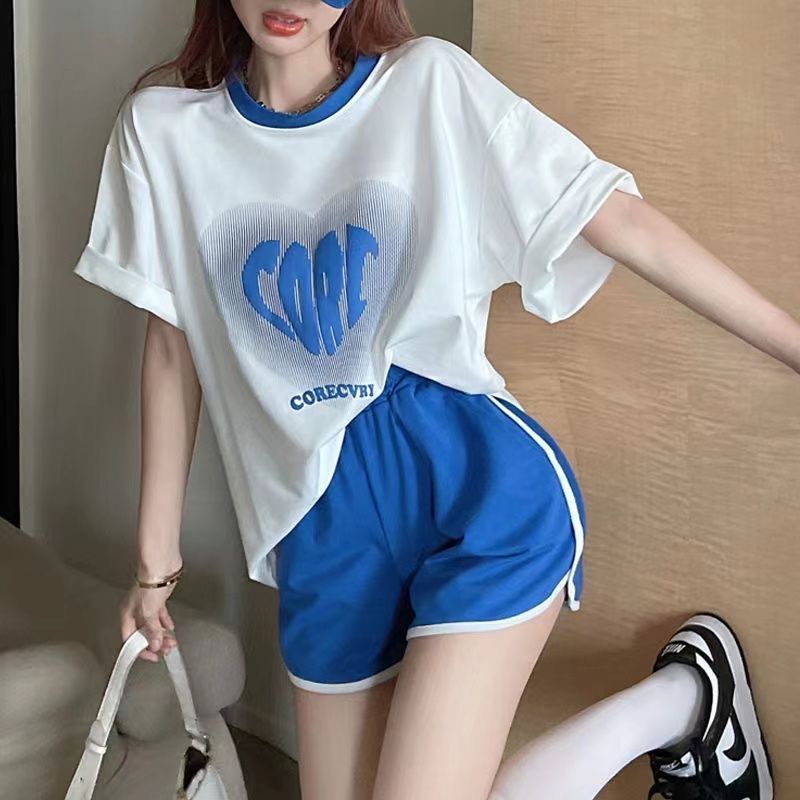 Bộ Đồ Thể Thao Ngắn Tay Dáng Rộng Thời Trang Mùa Hè Giản Dị Dành Cho Nữ Sinh