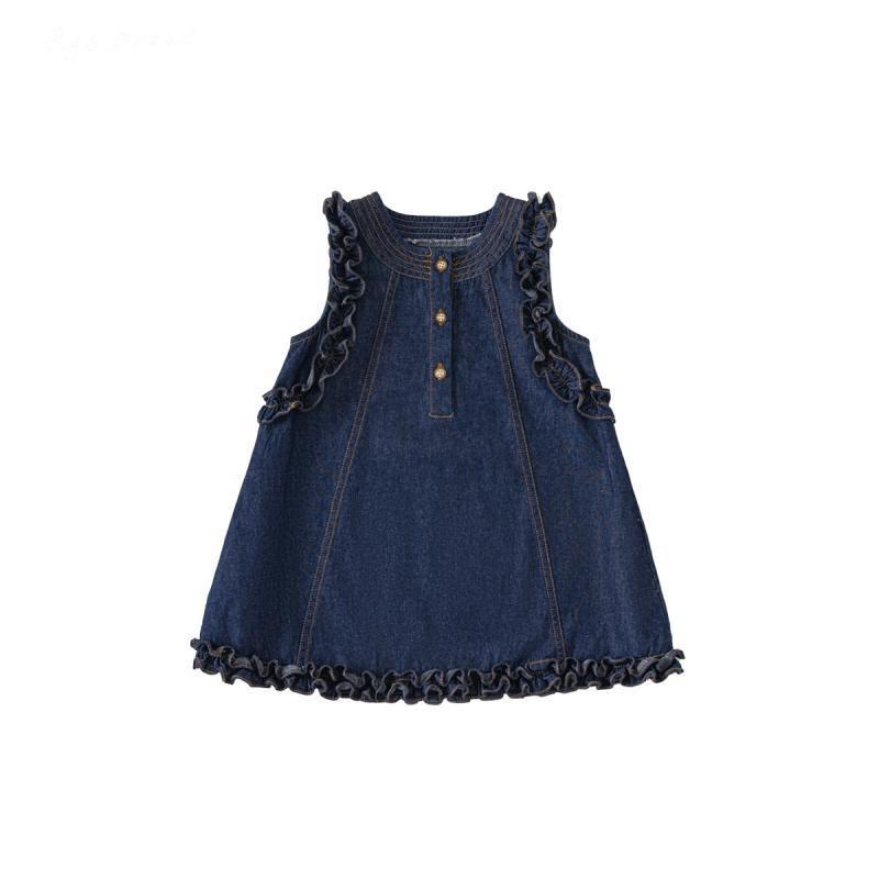 Đầm Denim Thời Trang Mùa Hè Xinh Xắn Dành Cho Bé Gái