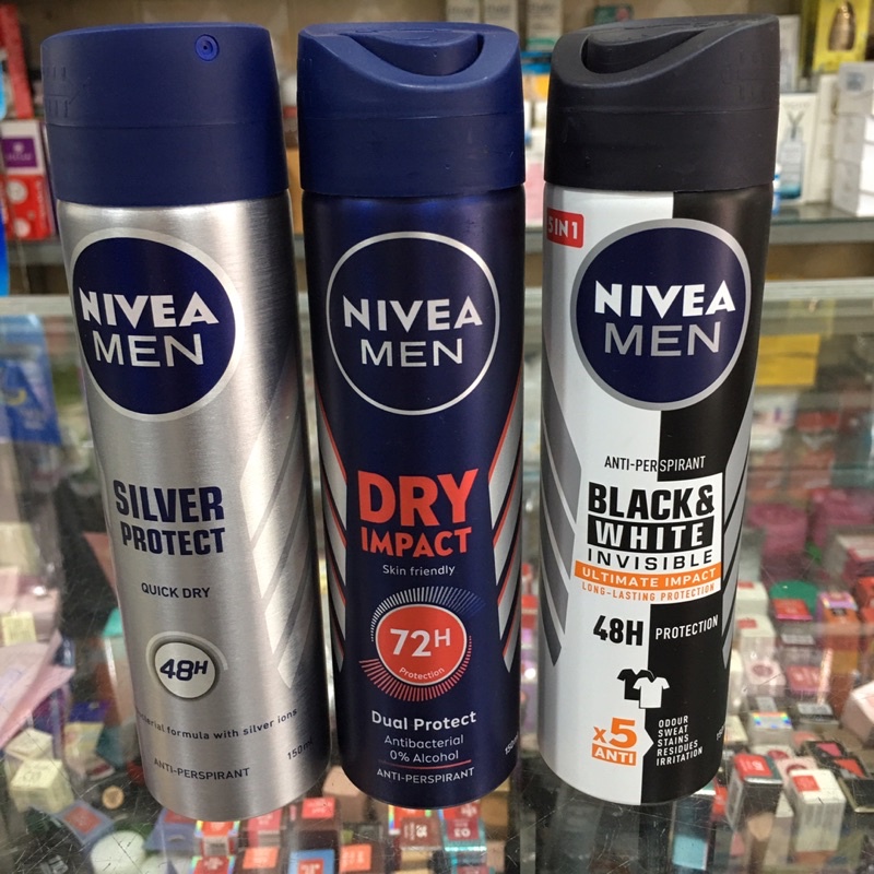 Xịt khử mùi Nivea Men invisible For Black & White 150ml