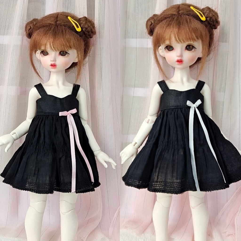Đầm Hai Dây Màu Vàng Sữa Xinh Xắn Cho Búp Bê bjd 6 / 1 bjd 6 / 1 6.25