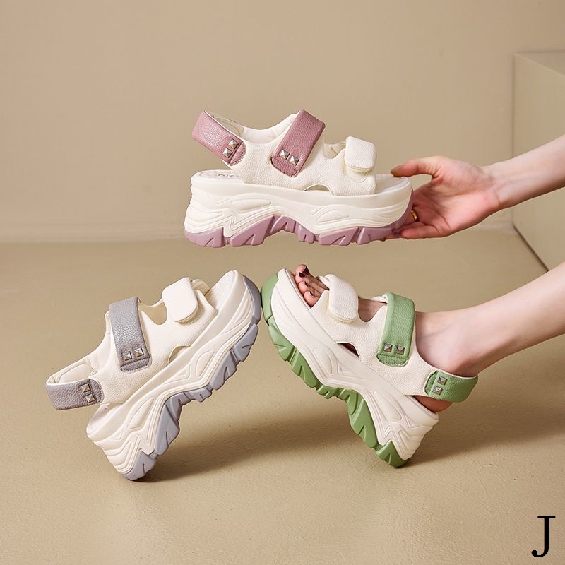 Giày Sandal Thể Thao Đế Dày Tăng Chiều Cao Mùa Hè 2023 Phong Cách Mới