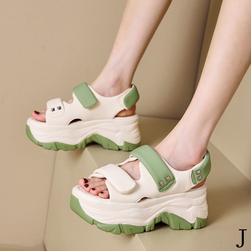 Giày Sandal Thể Thao Đế Dày Tăng Chiều Cao Mùa Hè 2023 Phong Cách Mới