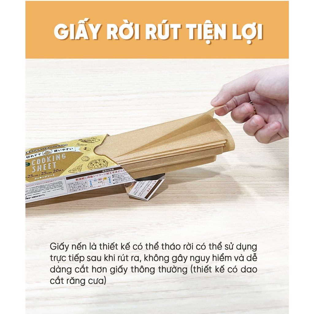 [MyJae x Toyal] Giấy Nến 2 Mặt Lót Nồi Chiên, Nướng Bánh, Giấy Lót Chống Dính 25cm x 25cm (20 Tờ/Hộp)