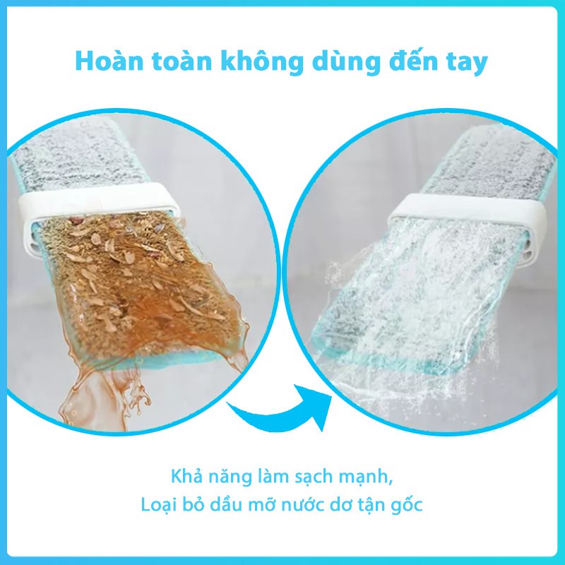 Bông lau thay thế cho cây lau nhà sợi fbier tự vắt phẳng và cây lau nhà tự vắt phun sương MyJae