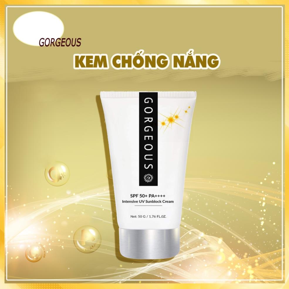 Kem chống nắng 50g Múi Xù THE GORGEOUS  - bảo vệ da với SPF 50+ PA++++ giúp da sáng hơn gấp 2X