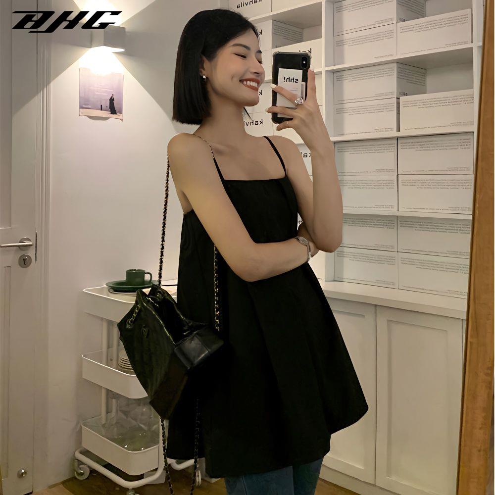 Áo hai dây BJHG WAVW dáng rộng phong cách hàn quốc thời trang mùa hè 2022 cho nữ
