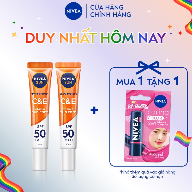 Bộ 2 Serum Chống Nắng NIVEA Vitamin C&E Dưỡng Da Sáng Khỏe SPF50 PA+++ (30 ml) - 98318