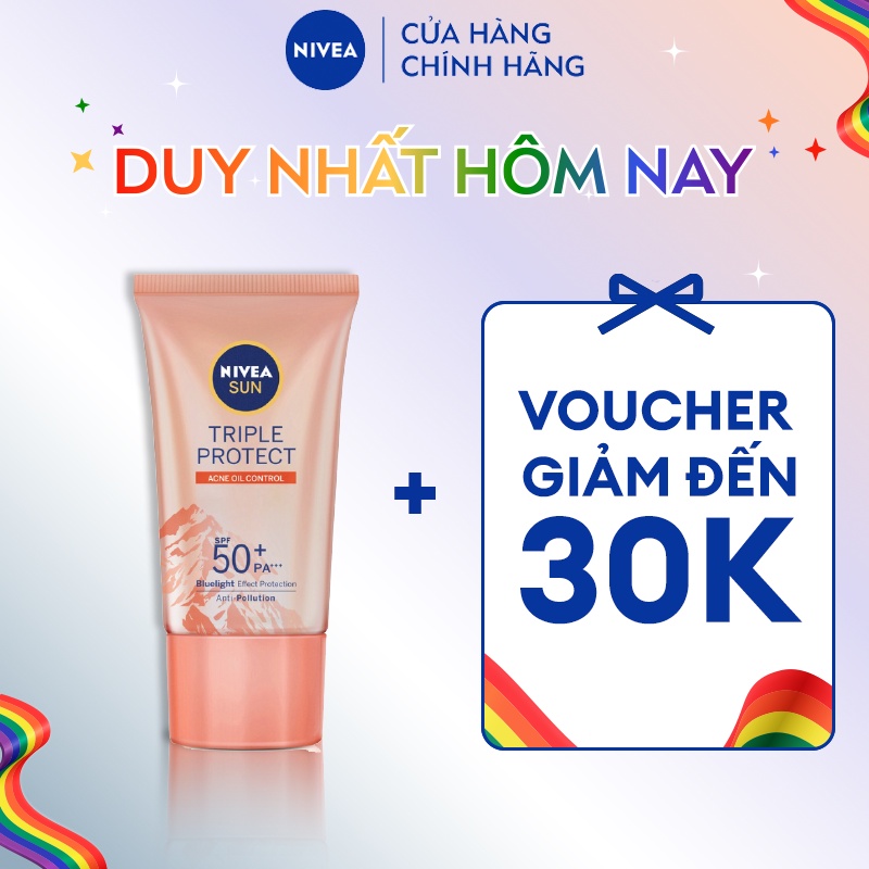 Kem Chống Nắng NIVEA SUN Triple Protect SPF50 PA+++ Kiềm Dầu Muối Himalaya (40 ml) - 85545