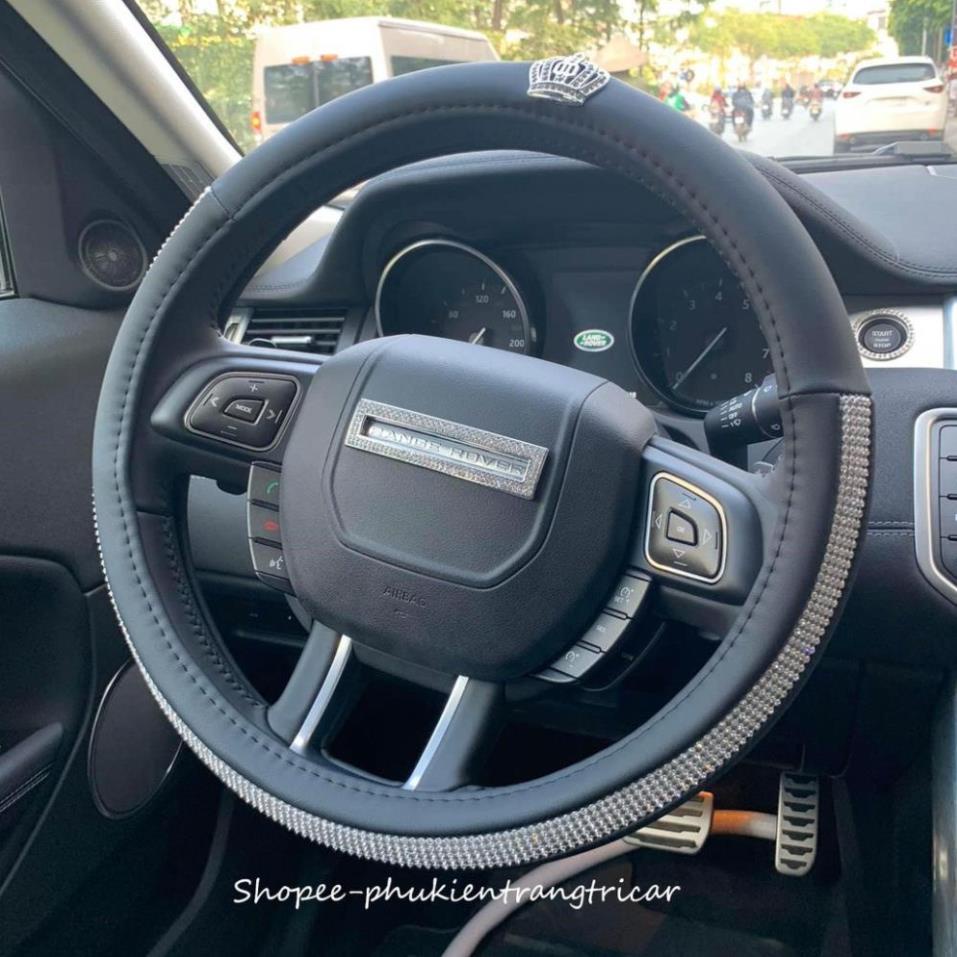 Bọc vô lăng đính đá vương miện cao cấp - size 38cm . | BigBuy360 - bigbuy360.vn