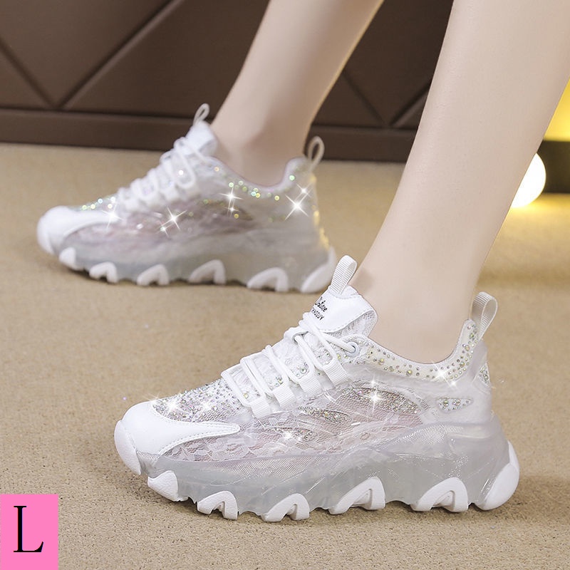 Giày Thể Thao Đế Dày Phối Lưới Mỏng Thoáng Khí Thời Trang Mùa Hè Cho Nữ