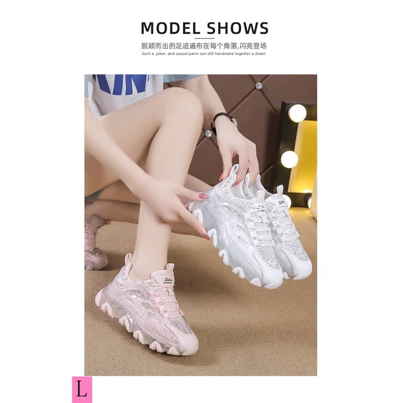 Giày Thể Thao Đế Dày Phối Lưới Mỏng Thoáng Khí Thời Trang Mùa Hè Cho Nữ