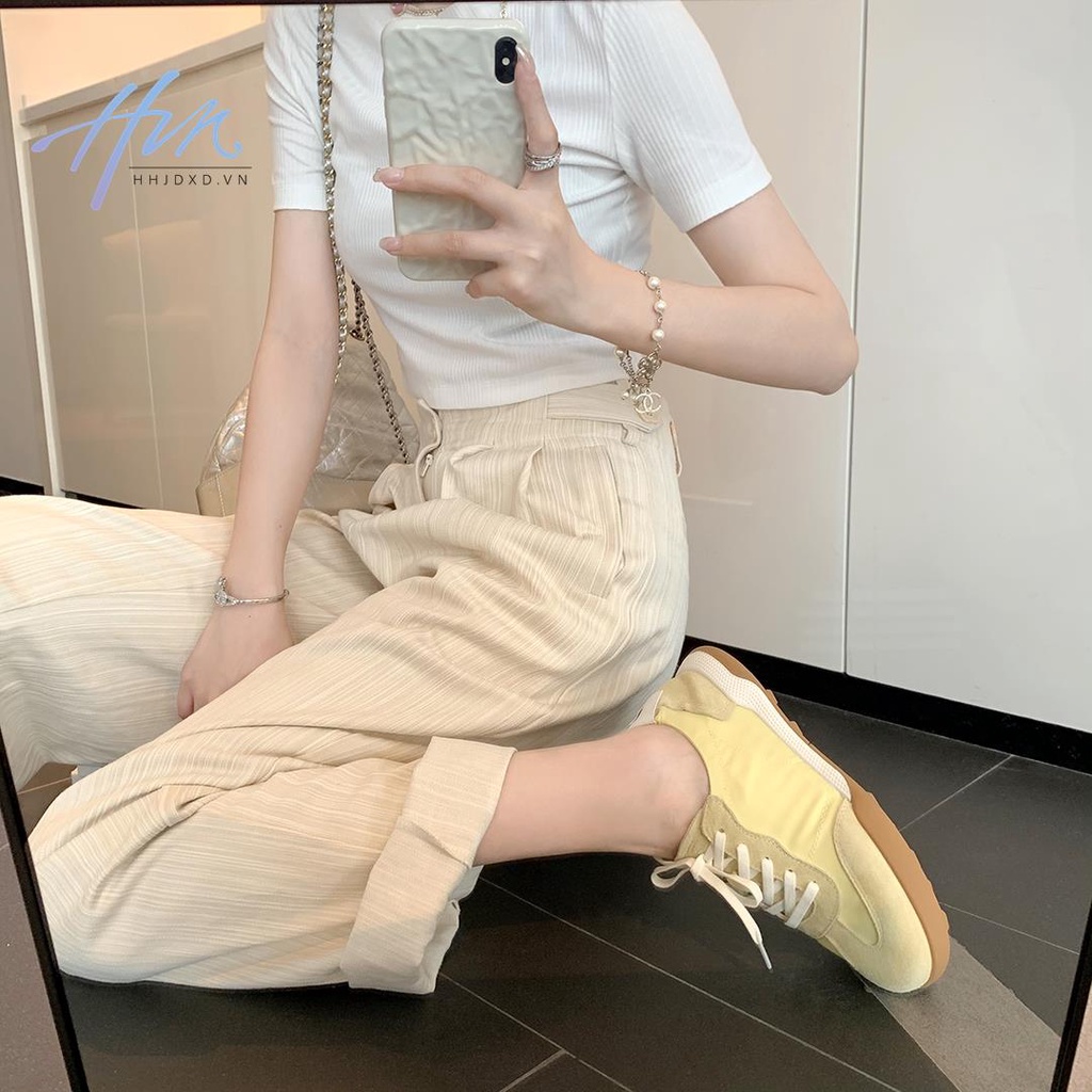 Giày Thể Thao Da Thời Trang Mùa Hè Dành Cho Nữ