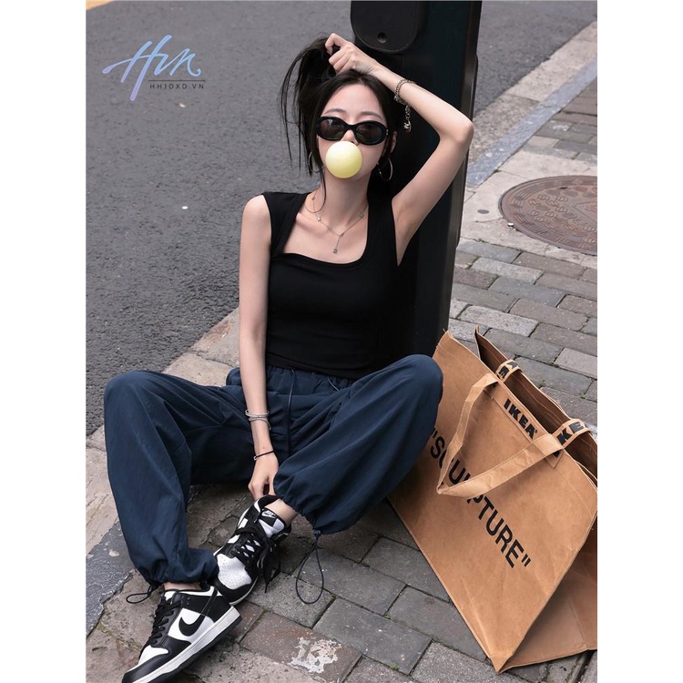 Áo Thun Không Tay Cổ Chữ U Thời Trang Mùa Hè Sành Điệu Cho Nữ