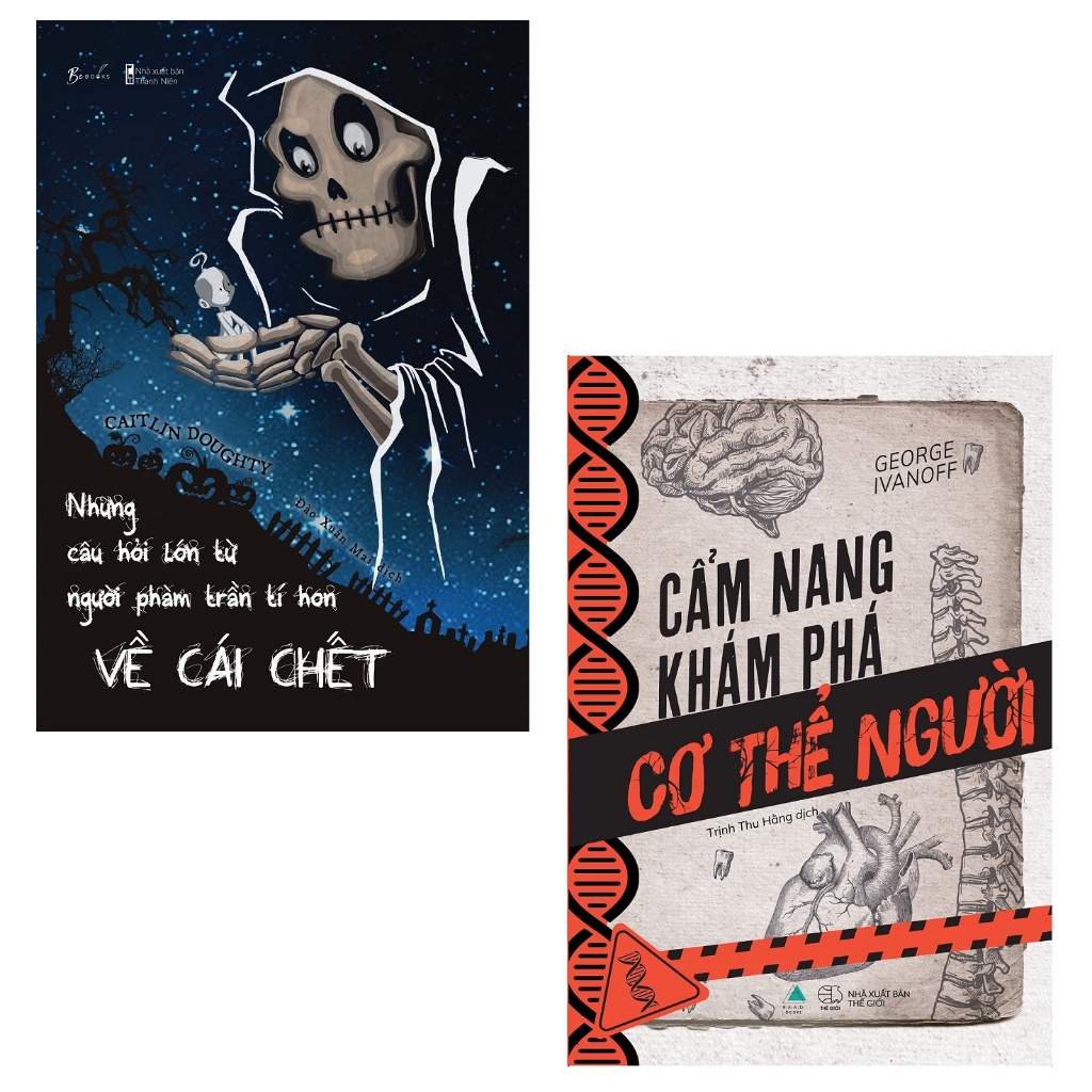 Sách - Combo Những Câu Hỏi Lớn Từ Người Phàm Trần Tí Hon Về Cái Chết + Cẩm Nang Khám Phá Cơ Thể Người - AZVietNam