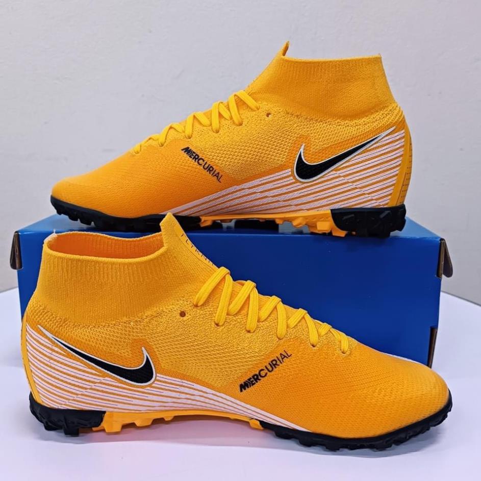 Giày Đá Bóng Mercurial Vapor 13 Cổ Cao TF Màu Vàng Sân Cỏ Nhân Tạo