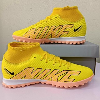 Giày đá bóng vapor 15 cao cổ mercurial zoom superfly 9 elite tf cổ cao màu vàng
