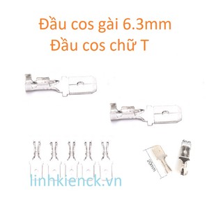 Đầu cos gài 6.3mm E, đầu cos chữ T, cốt kẹp dây, cốt nối dây điện