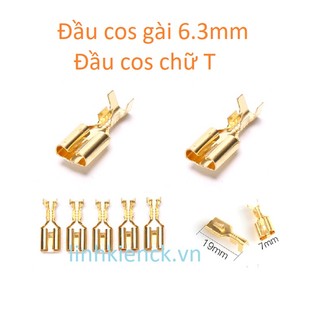 Đầu cos gài 6.3mm C, đầu cos chữ T, cốt kẹp dây, cốt nối dây điện