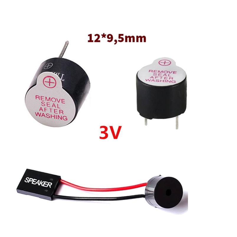 (2 Cái ) Buzzer Còi Chíp 9.5x12mm 3v