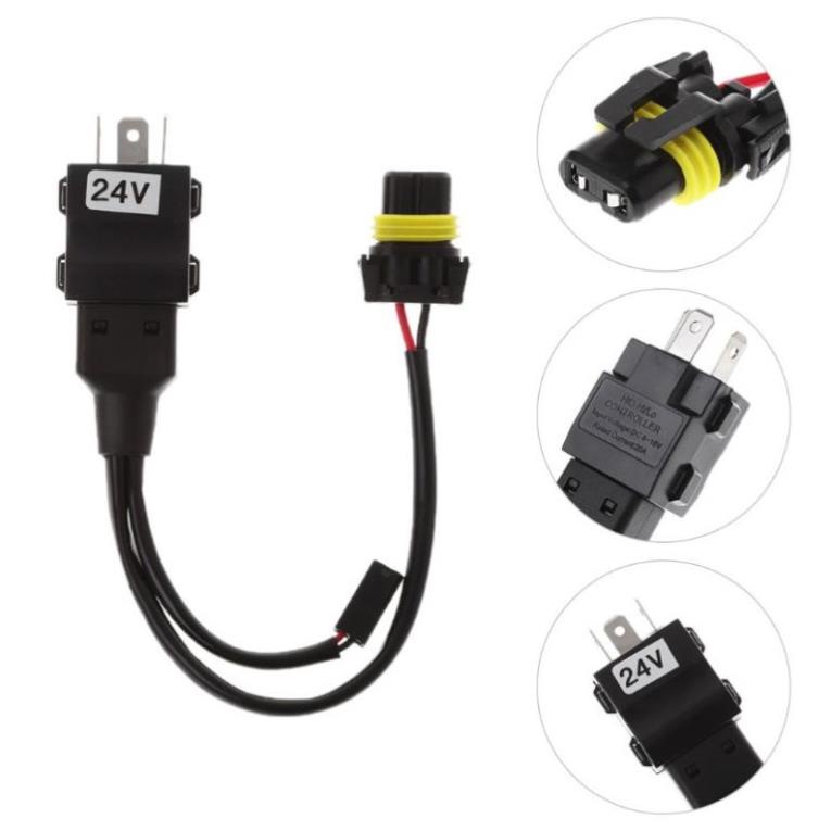 Dây cáp chuyển ( Dây Dật ) chân rơle 20A dành cho đèn Bi LED/Xenon - H4 ( Pha - Cos )