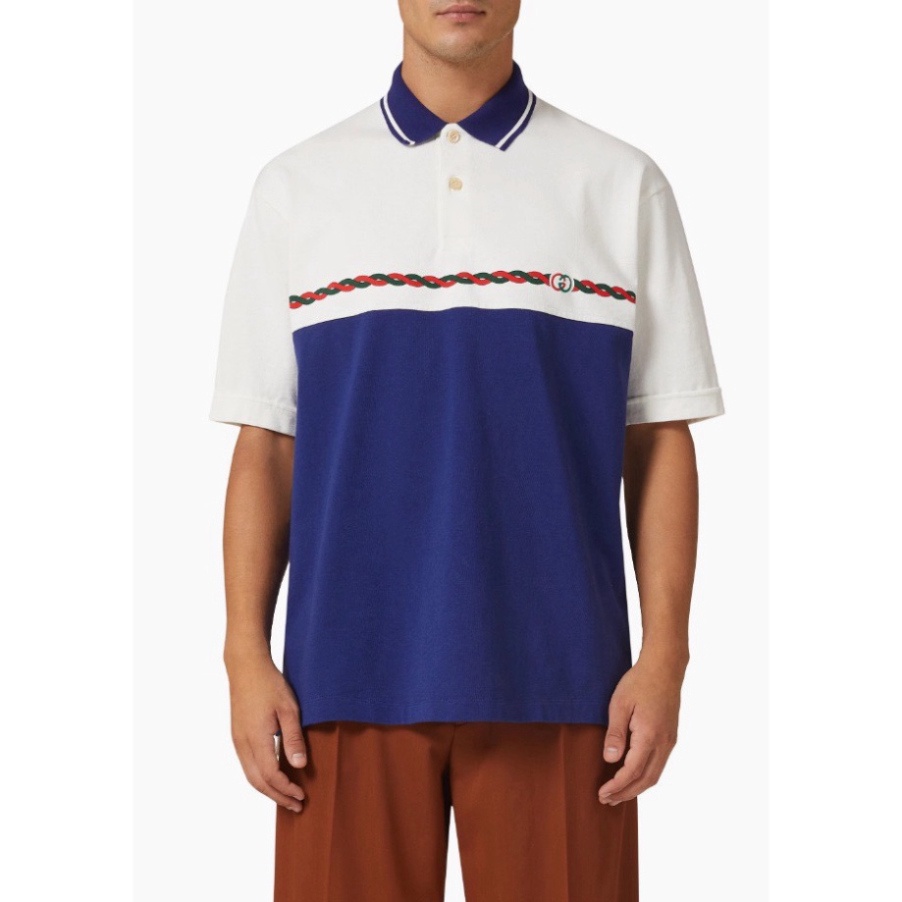 Áo polo GC thêu phối màu kết hợp giới tính thời thượng Áo polo GC thêu giới tính mới nhất .StrawBerry