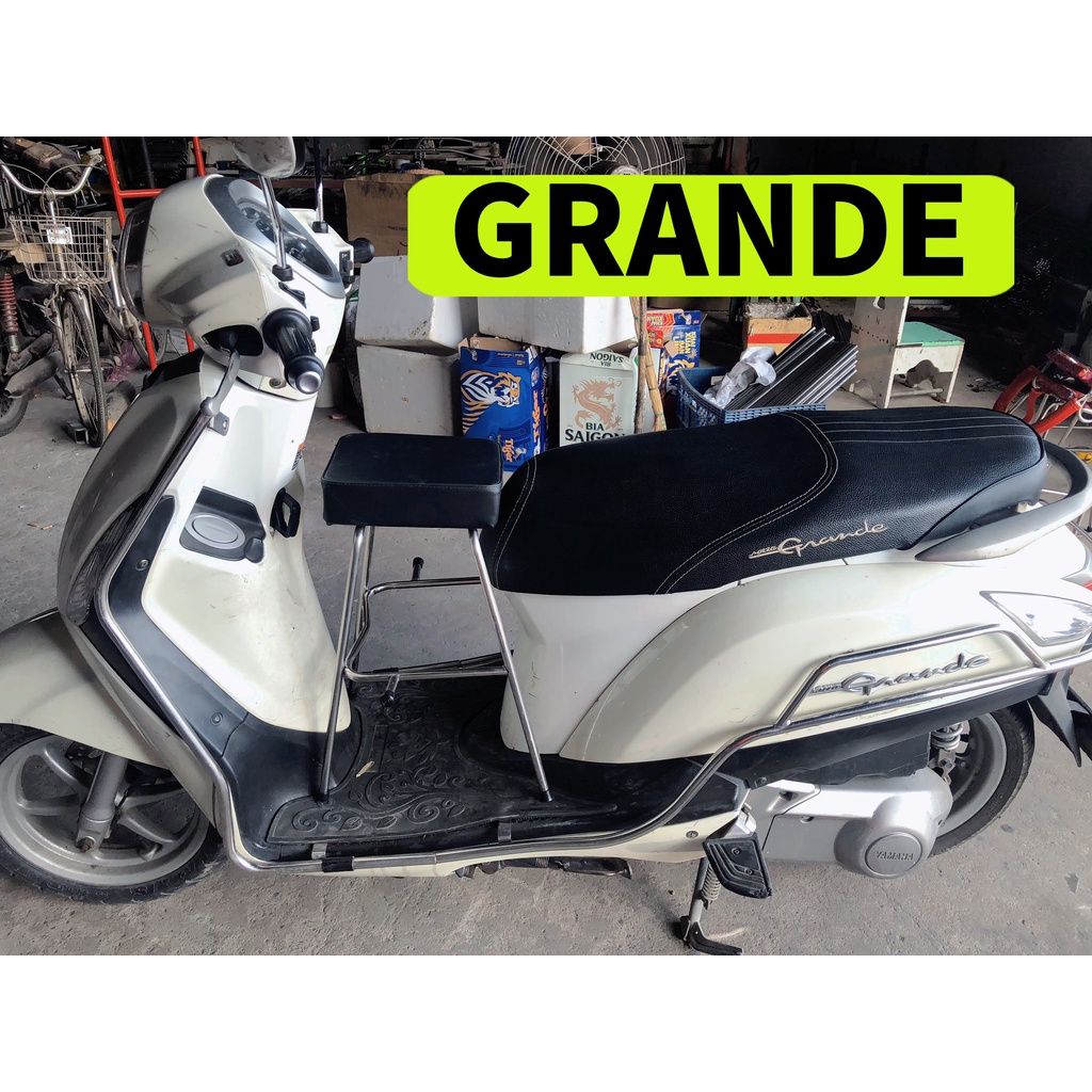 Ghế Ngồi Xe Máy Cho Bé Các Loại Xe -Ghế Đôn Xe Máy Không Có Vòng , GHẾ ĐÔN GA INOX YÊN NỆM ĐEN