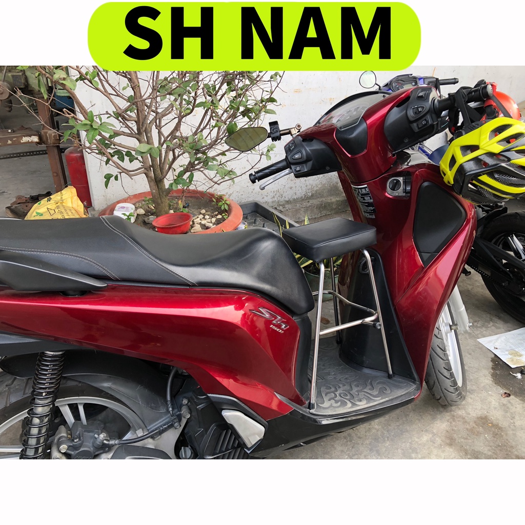 Ghế Ngồi Xe Máy Cho Bé Các Loại Xe -Ghế Đôn Xe Máy Không Có Vòng , GHẾ ĐÔN GA INOX YÊN NỆM ĐEN