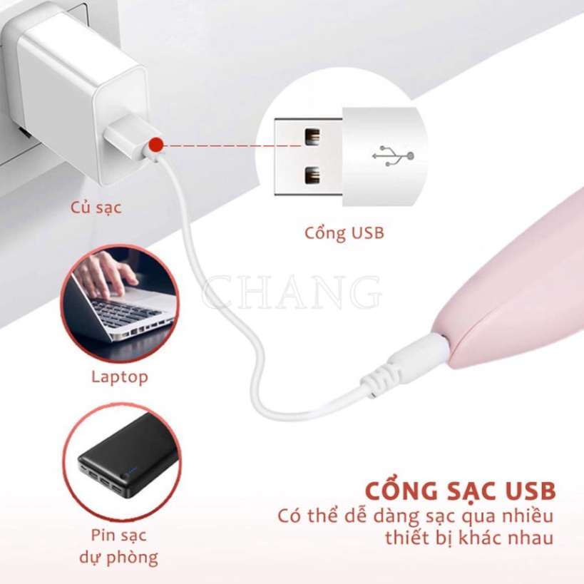 Máy Chà Gót Chân Tự Động, Tẩy Tế Bào Chết Tại Nhà Sạc Pin Tích Điện 2 Đầu Mài Hot