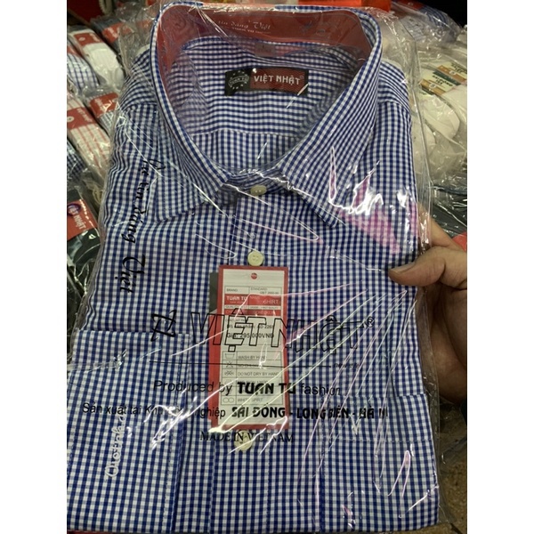 Áo sơ mi nam trung niên dài tay kẻ hàng công ty