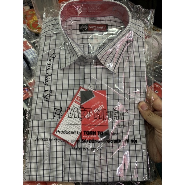 Áo sơ mi nam trung niên dài tay kẻ hàng công ty