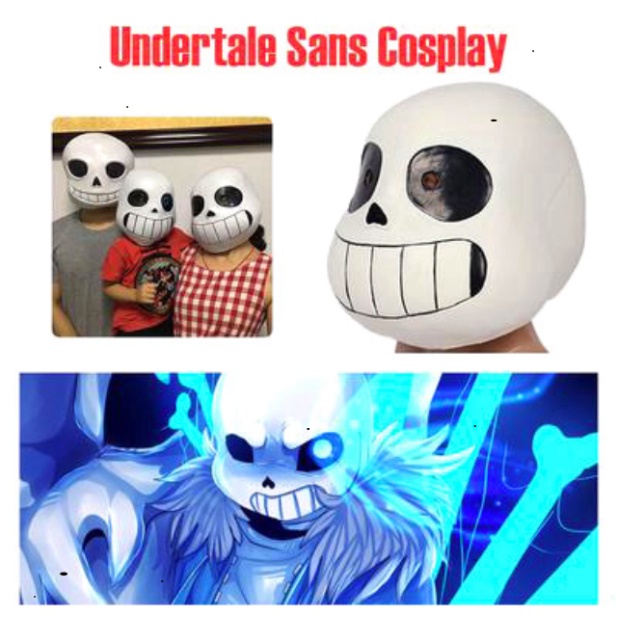 Mặt nạ đầu mắt xanh Hot Game Undertale Sans mặt nạ cá mặt nạ hacker