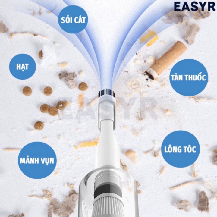 Máy Hút Bụi Cầm Tay Không Dây Siêu Mini Lực Hút Cực Mạnh 9000PA - 120W, SẠC USB - Máy hút bụi mini cầm tay HB1 Hot