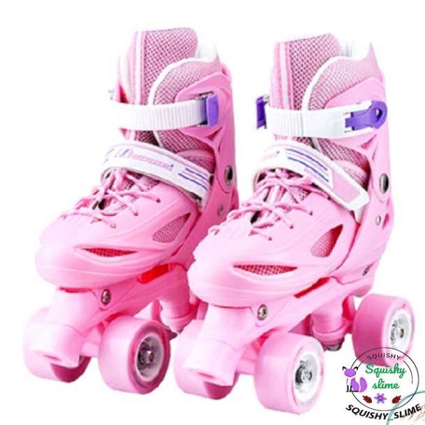 Giày Trượt Patin 4 Bánh 2 hàng chống ngã, Giày patin, patin, patin 4 bánh, patin 2 hàng in sẵn đi đư