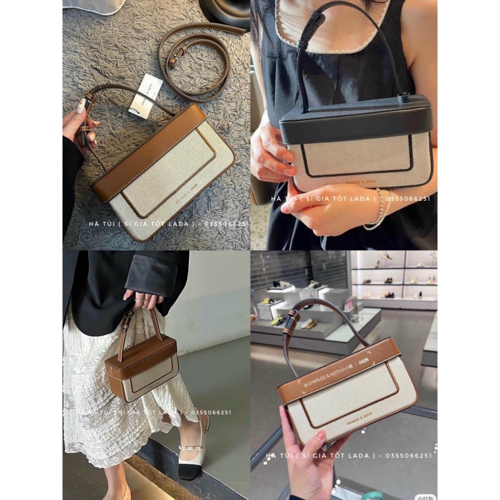 Túi cốp hộp Cê ka quai xách vintage bản mới - Hà Túi