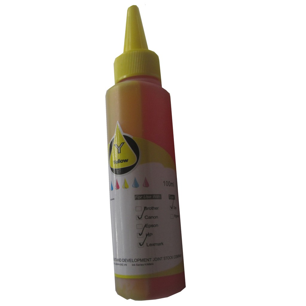 Mực in màu vàng Kim Mai (Y Yellow - Ink) cho máy HP Deskjet Ink Advantage 1115, 3775, 2132