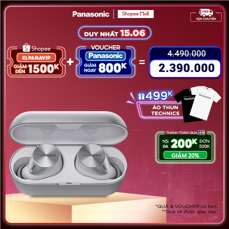 Tai nghe Bluetooth Không dây True Wireless Technics EAH-AZ40E-S - Màu bạc