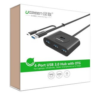 Bộ chia usb 3.0 ra 4 cổng hỗ trợ otg ugreen 20292