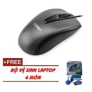 Chuột quang Fuhlen L102 + Bộ vệ sinh máy tính 4 món